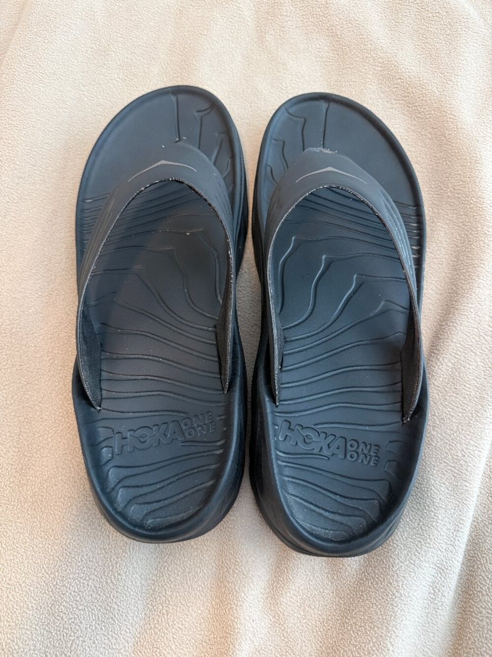 Hoka Men's Recovery Sandals Us Size 12 Black Super Soft and Comfy